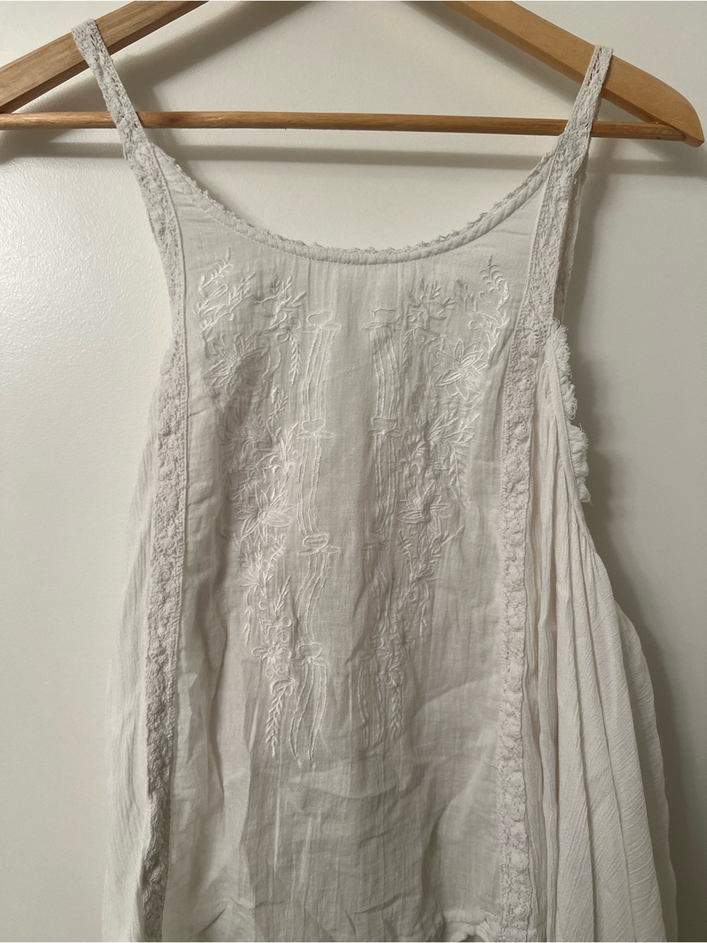 Free People Wonderland Apron Top – White, Size Medium - Picture 5 of 13